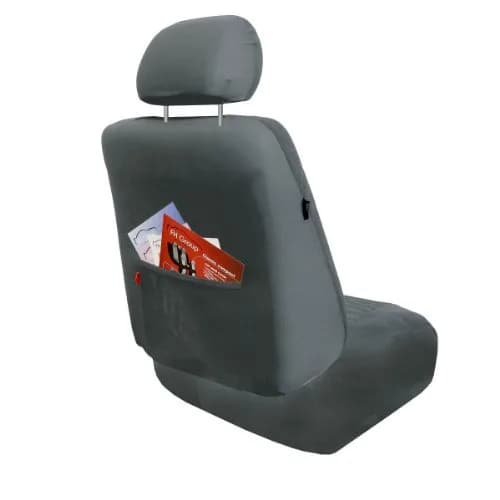FH Group Full Set Faux Leather Car Seat Covers - Universal Fit, Low Back, Airbag Compatible, Split Bench, Gray | Protect & Enhance Interior thumbnail 4