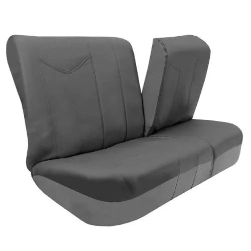 FH Group Full Set Faux Leather Car Seat Covers - Universal Fit, Low Back, Airbag Compatible, Split Bench, Gray | Protect & Enhance Interior thumbnail 5