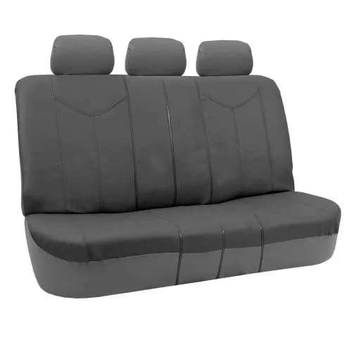 FH Group Full Set Faux Leather Car Seat Covers - Universal Fit, Low Back, Airbag Compatible, Split Bench, Gray | Protect & Enhance Interior thumbnail 3