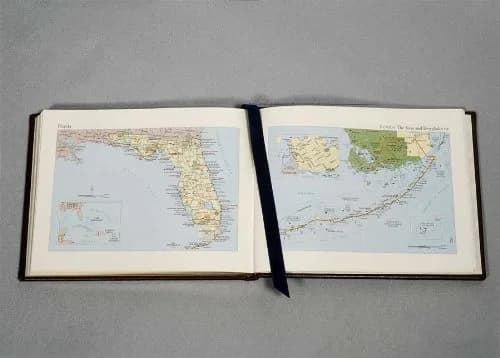Graphic Image Genuine Leather Ship's Log/Journal, Blue 21.8 cm x 16.9 cm (8.78 x 6.75 inches) | Classic Style Notebook for Sea Voyages thumbnail 3