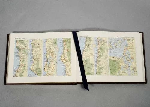 Graphic Image Genuine Leather Ship's Log/Journal, Blue 21.8 cm x 16.9 cm (8.78 x 6.75 inches) | Classic Style Notebook for Sea Voyages thumbnail 5