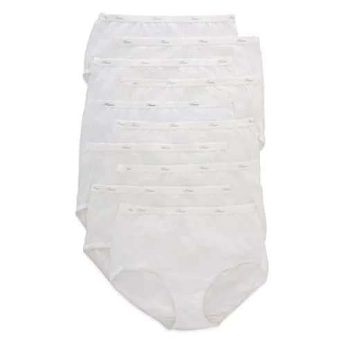 Hanes Women's Panties Pack, 100% Cotton, Moisture-Wicking, Tagless, High Waist, 10-Pack | Ultra-Soft & Breathable thumbnail 1