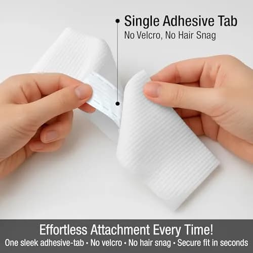 APPEARUS Disposable Facial Headbands, Esthetician, Stretch, 100 Count White | Snag-Free, Full Coverage Fit for Spa & Salon thumbnail 5