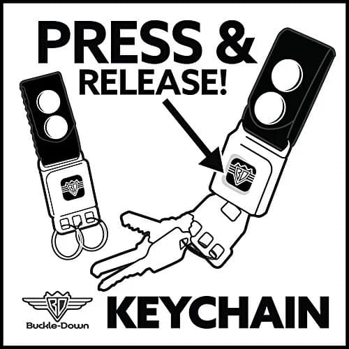 Buckle-Down Ram Seatbelt Buckle Keychain | Authentic Made in USA, Durable Nylon & Steel, Unisex (4.5" x 1") thumbnail 5