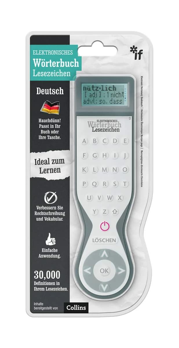 IF Electronic Dictionary Bookmark German Edition | 38,000 Definitions - main product image