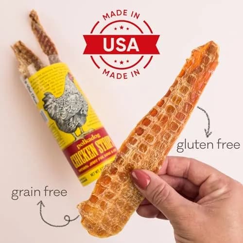 Polkadog Chicken Jerky for Dogs | Single Ingredient, USA Dehydrated Treats, 4oz Tube thumbnail 4