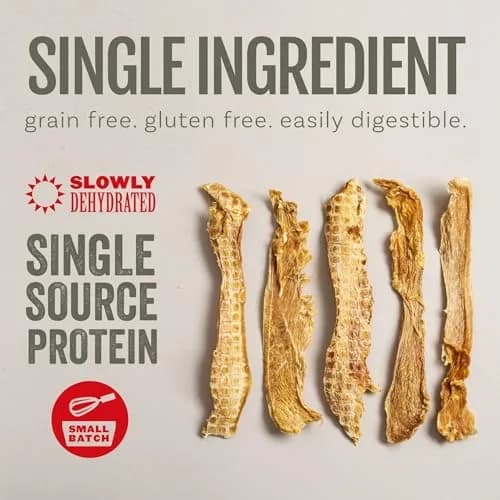 Polkadog Chicken Jerky for Dogs | Single Ingredient, USA Dehydrated Treats, 4oz Tube thumbnail 5