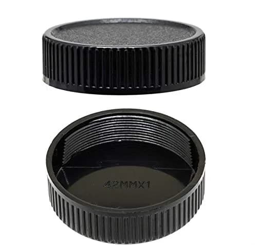 Fotasy 5-Pack M42 Lens Rear Caps - 42mm Screw Mount, Black | Protects M42 Lenses thumbnail 5