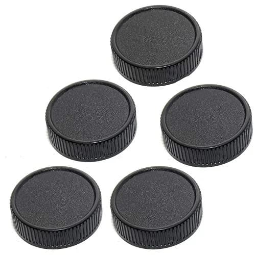 Fotasy 5-Pack M42 Lens Rear Caps - 42mm Screw Mount, Black | Protects M42 Lenses thumbnail 2