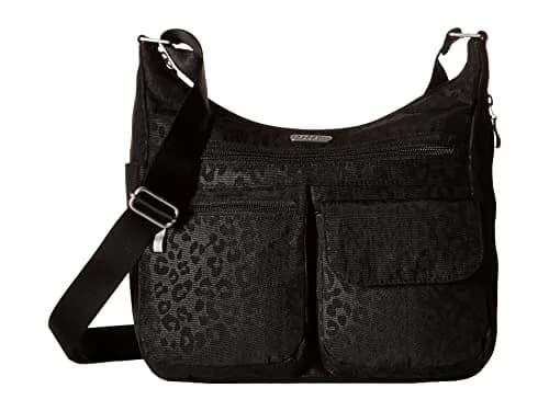 Baggallini Everywhere Crossbody Bag Black Cheetah Emboss 28cm (11in) | Stylish & Practical for Daily Travel thumbnail 1