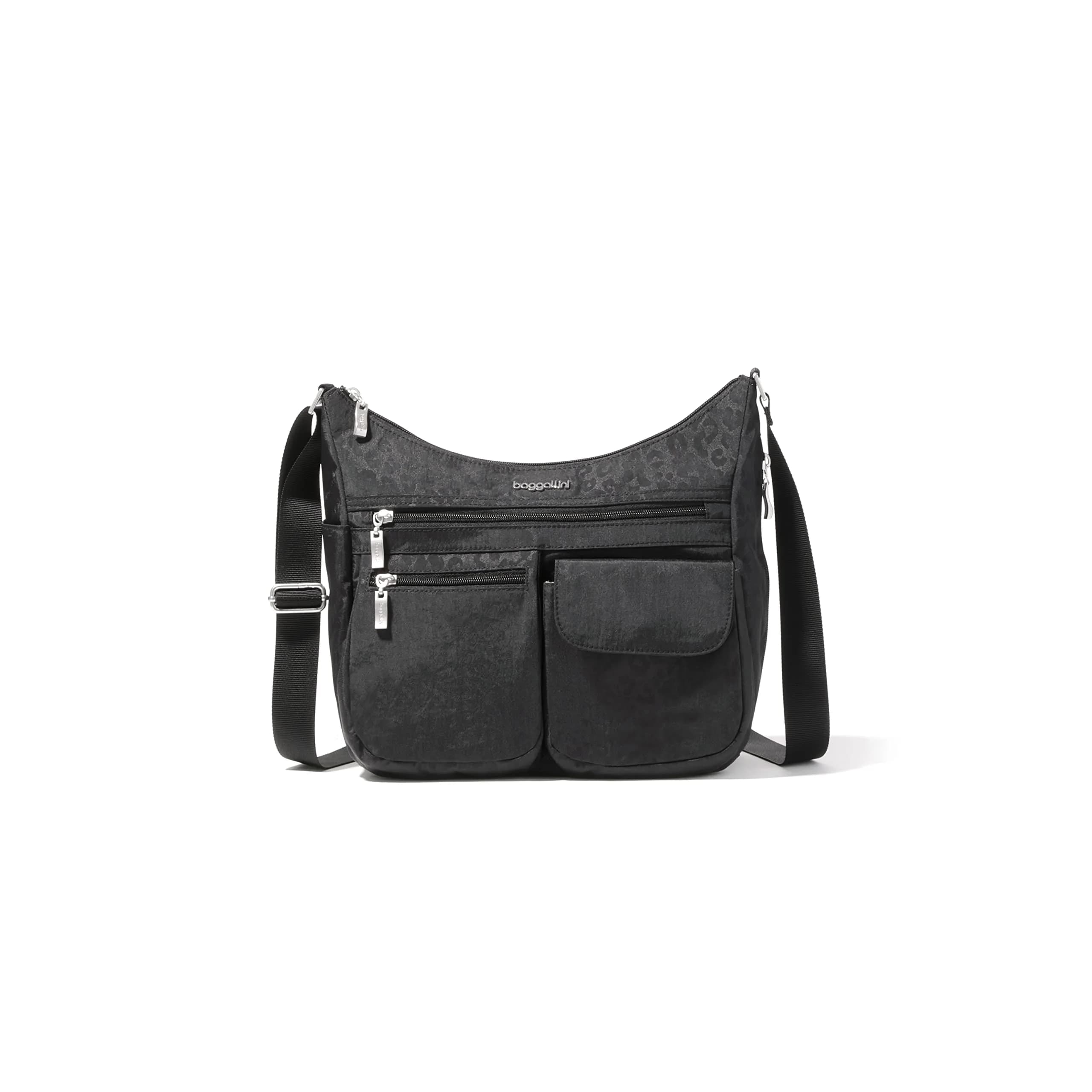 Baggallini Everywhere Crossbody Bag Black Cheetah Emboss 28cm (11in) | Stylish & Practical for Daily Travel - view 4