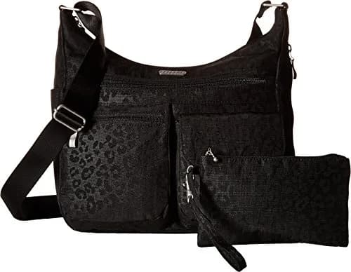 Baggallini Everywhere Crossbody Bag Black Cheetah Emboss 28cm (11in) | Stylish & Practical for Daily Travel thumbnail 6