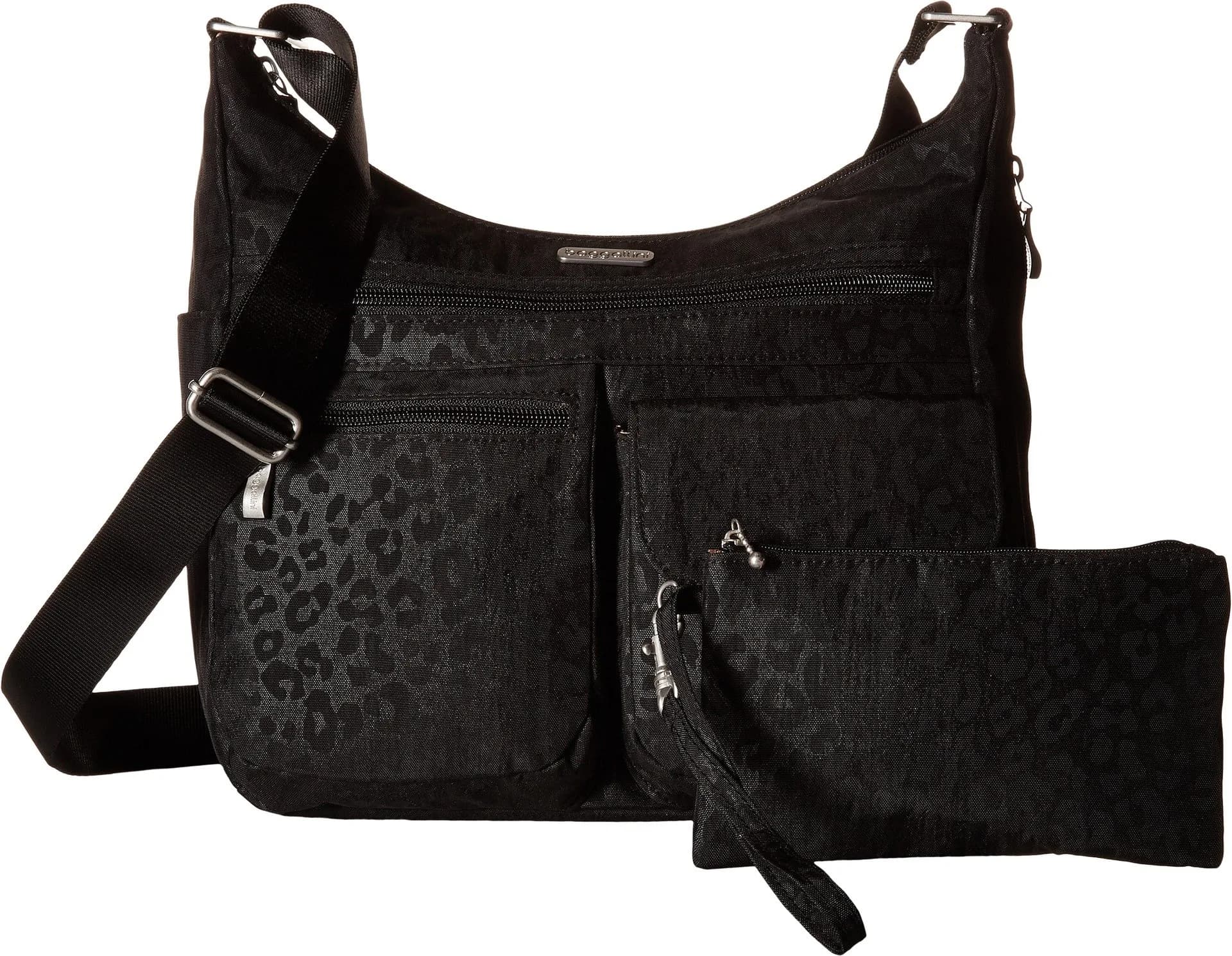 Baggallini Everywhere Crossbody Bag Black Cheetah Emboss 28cm (11in) | Stylish & Practical for Daily Travel - view 6