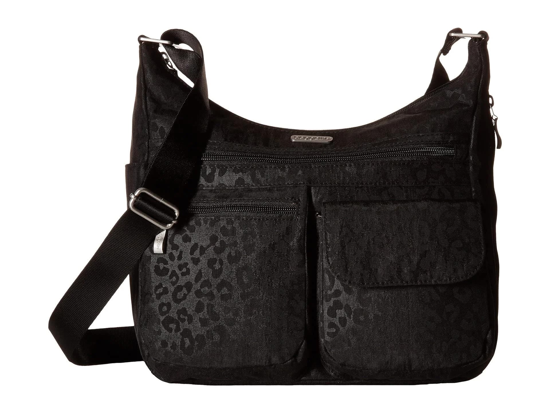 Baggallini Everywhere Crossbody Bag Black Cheetah Emboss 28cm (11in) | Stylish & Practical for Daily Travel - main product image