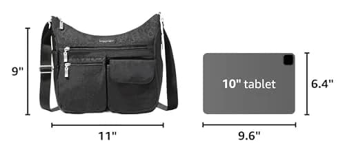 Baggallini Everywhere Crossbody Bag Black Cheetah Emboss 28cm (11in) | Stylish & Practical for Daily Travel thumbnail 3