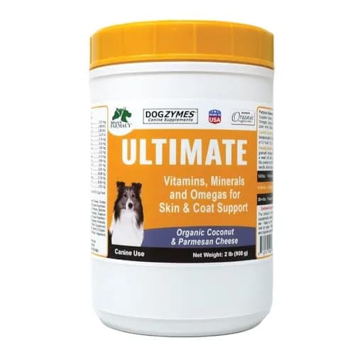 Dogzymes Ultimate Skin and Coat with Algal Oil and Organic Coconut | Omega-3 & Organic Ingredients (2 Pound) thumbnail 1