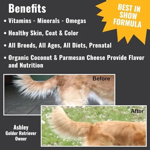 Dogzymes Ultimate Skin and Coat with Algal Oil and Organic Coconut | Omega-3 & Organic Ingredients (2 Pound) thumbnail 3