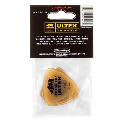 Jim Dunlop Ultex Triangle Pick 1.0mm (6 Pack) | Durable, Articulate Tone for Advanced Players thumbnail 2