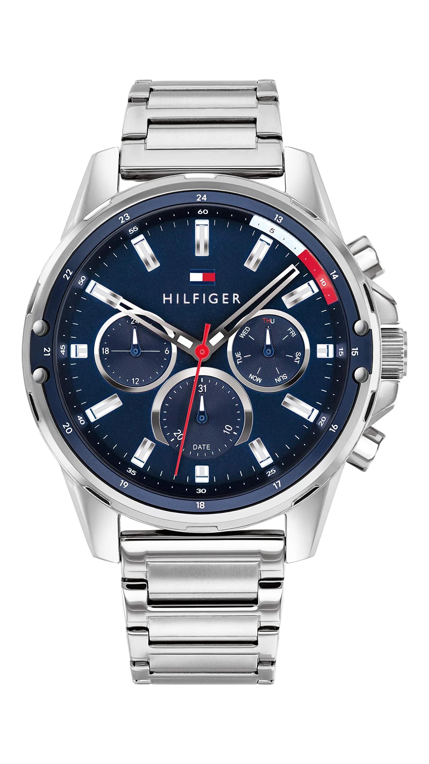 Tommy Hilfiger Men's Quartz Stainless Steel Watch | Sporty Silver Model 1791788