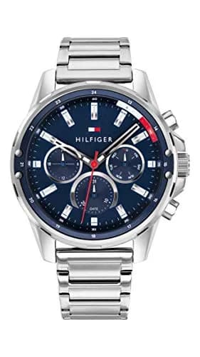 Tommy Hilfiger Men's Quartz Stainless Steel Watch | Sporty Silver Model 1791788 thumbnail 1