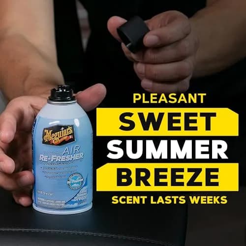 Meguiar’s Whole Car Air Refresher Odor Eliminator, Summer Breeze, 59ml (2 Fl Oz) | Permanent Odor Removal for Car Interiors thumbnail 5