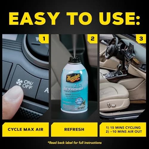 Meguiar’s Whole Car Air Refresher Odor Eliminator, Summer Breeze, 59ml (2 Fl Oz) | Permanent Odor Removal for Car Interiors thumbnail 6