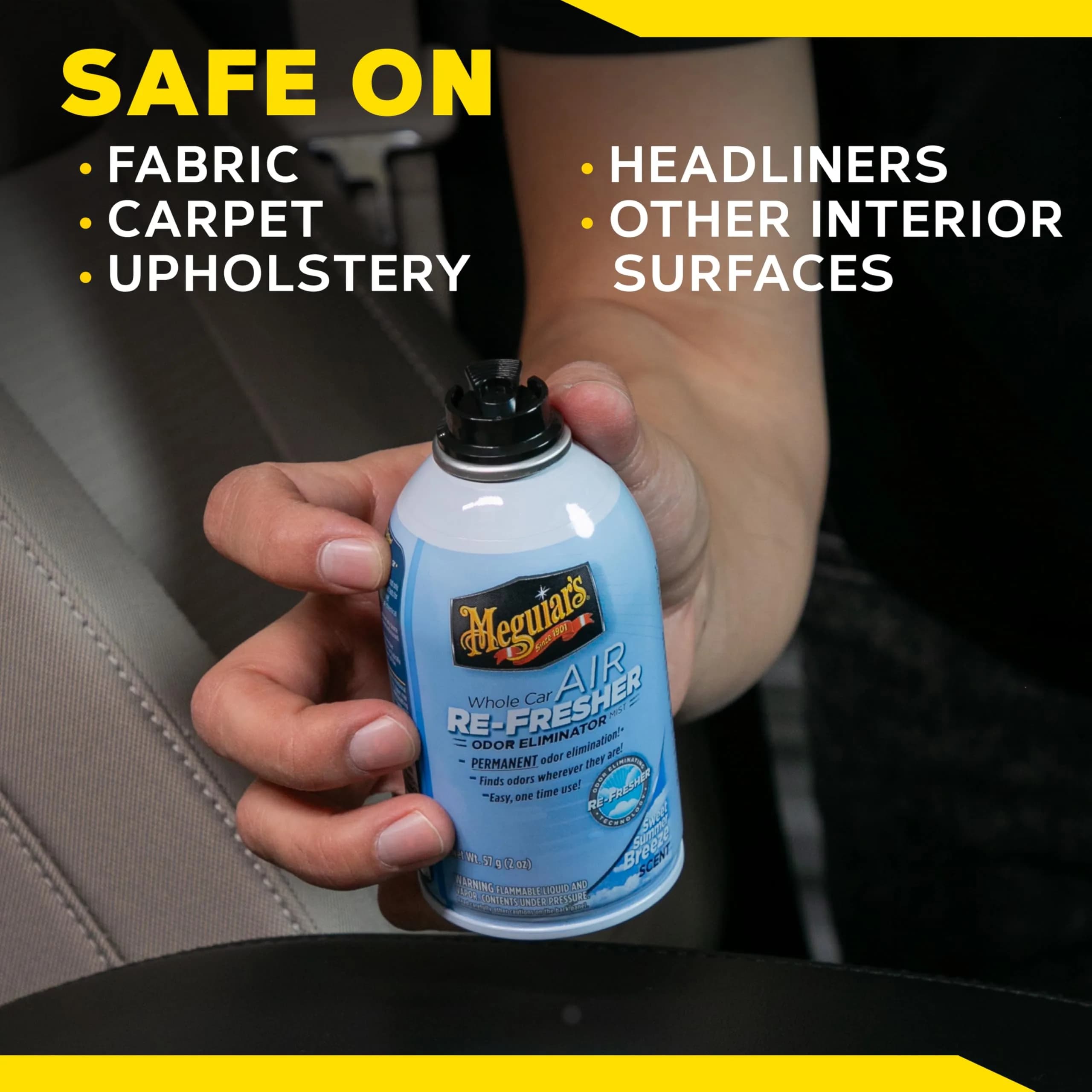 Meguiar’s Whole Car Air Refresher Odor Eliminator, Summer Breeze, 59ml (2 Fl Oz) | Permanent Odor Removal for Car Interiors - view 8