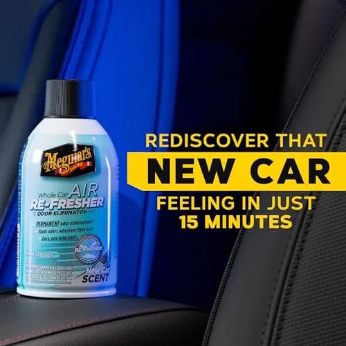 Meguiar's Whole Car Air Re-Fresher Odor Eliminator Mist, New Car Scent, 71ml (2 Fl Oz) | Eliminates Odors at Molecular Level thumbnail 6