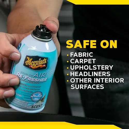 Meguiar's Whole Car Air Re-Fresher Odor Eliminator Mist, New Car Scent, 71ml (2 Fl Oz) | Eliminates Odors at Molecular Level thumbnail 8