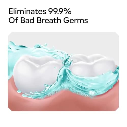 Listerine Cool Mint Alcohol-Free Mouthwash, Mild Mint 500 mL (16.9 Fl Oz) | Kills 99.9% of Bad Breath Germs thumbnail 6