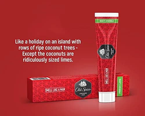 Old Spice Lather Shaving Cream Fresh Lime 70g (2.46 oz) | Classic Lather for a Smooth, Close Shave thumbnail 4