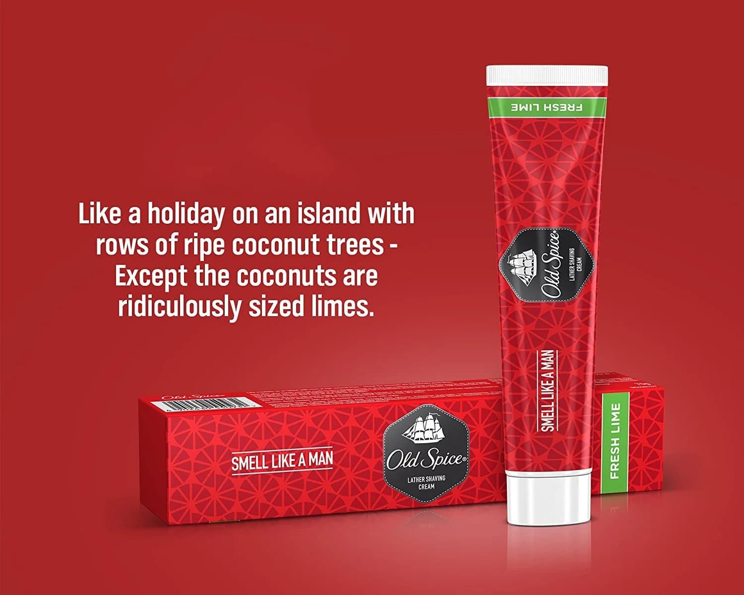 Old Spice Lather Shaving Cream Fresh Lime 70g (2.46 oz) | Classic Lather for a Smooth, Close Shave - view 4