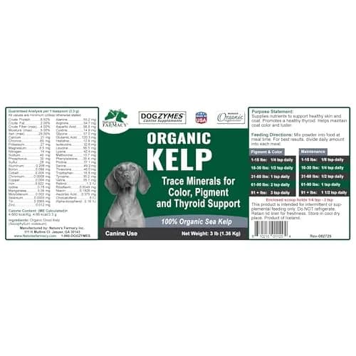 Dogzymes Organic Norwegian Kelp for Pets 12oz | Rich in Iodine to Support Thyroid & Gland Function thumbnail 6
