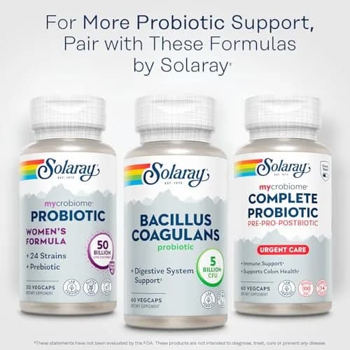 SOLARAY Bacillus Coagulans Probiotic 60 VegCaps | Digestive & Gut Health Support thumbnail 6