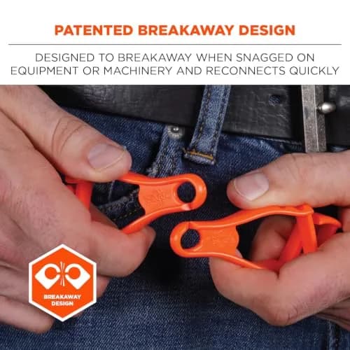 Ergodyne Squids 3400 Glove Clip Holder with Dual Clips, Red, 1 Count | Safety Gear for Work & Outdoors thumbnail 5