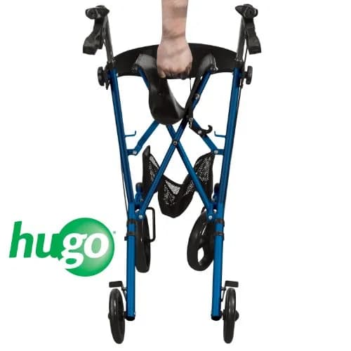Hugo Sidekick Foldable Rollator Walker with Seat, Blueberry | Lightweight & Compact for Seniors thumbnail 2