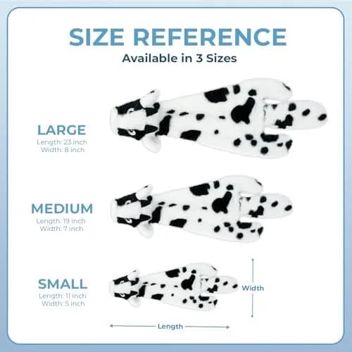 Best Pet Supplies 2-in-1 Stuffless Squeaky Dog Toy - Cow, Small | No Mess, Safe & Durable for Small Dogs thumbnail 5