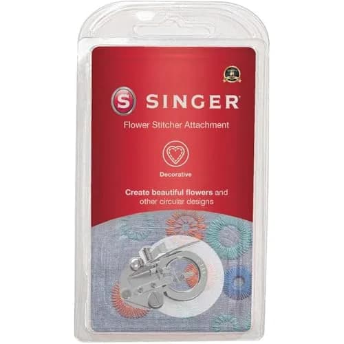 SINGER Flower Stitch Presser Foot for Low-Shank Sewing Machines | Creates Flower Designs, Appliqué, Covered Buttons thumbnail 4