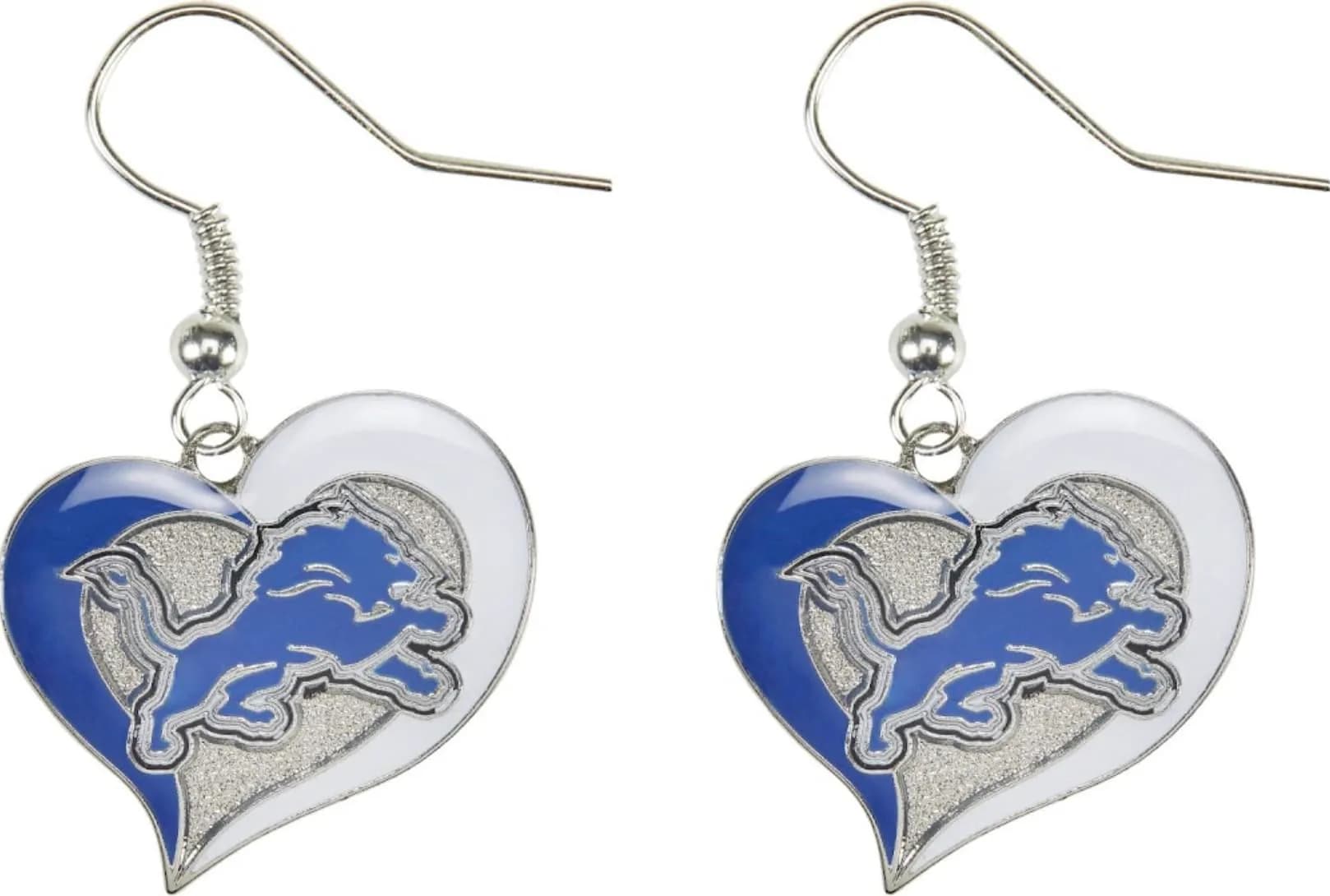 aminco Womens NFL Kansas City Chiefs Swirl Heart Earrings | Lightweight, Hypoallergenic, 3/4 Inch Charm — Kansas City Chiefs