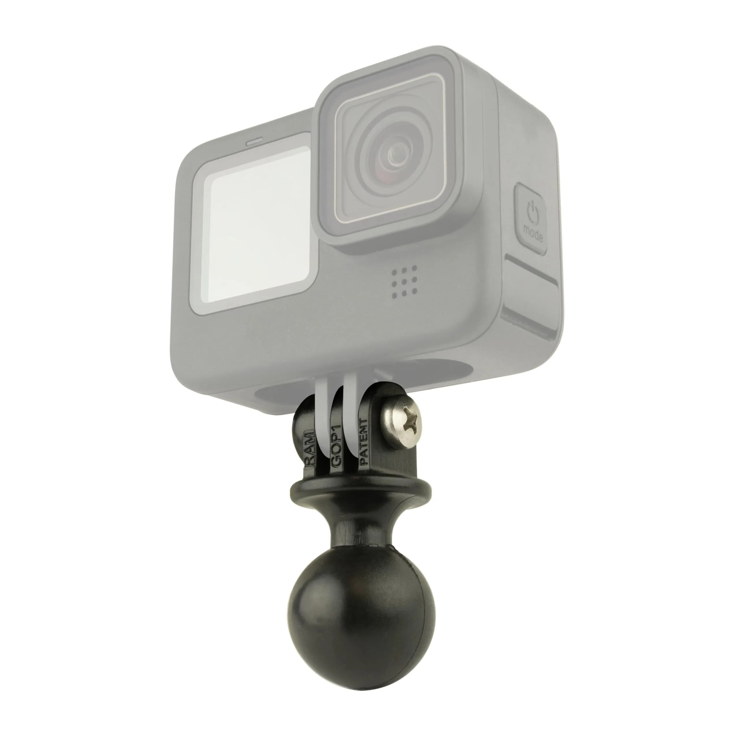 RAM MOUNTS Action Camera Ball Adapter for GoPro Mounts, B Size Ball (1 inch / 2.54 cm) | Connects to RAM B Size Arms — Black