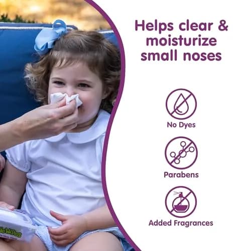 Boogie Wipes Saline Nose Wipes 90 Count | Gentle Allergy Relief for Stuffy Noses thumbnail 5