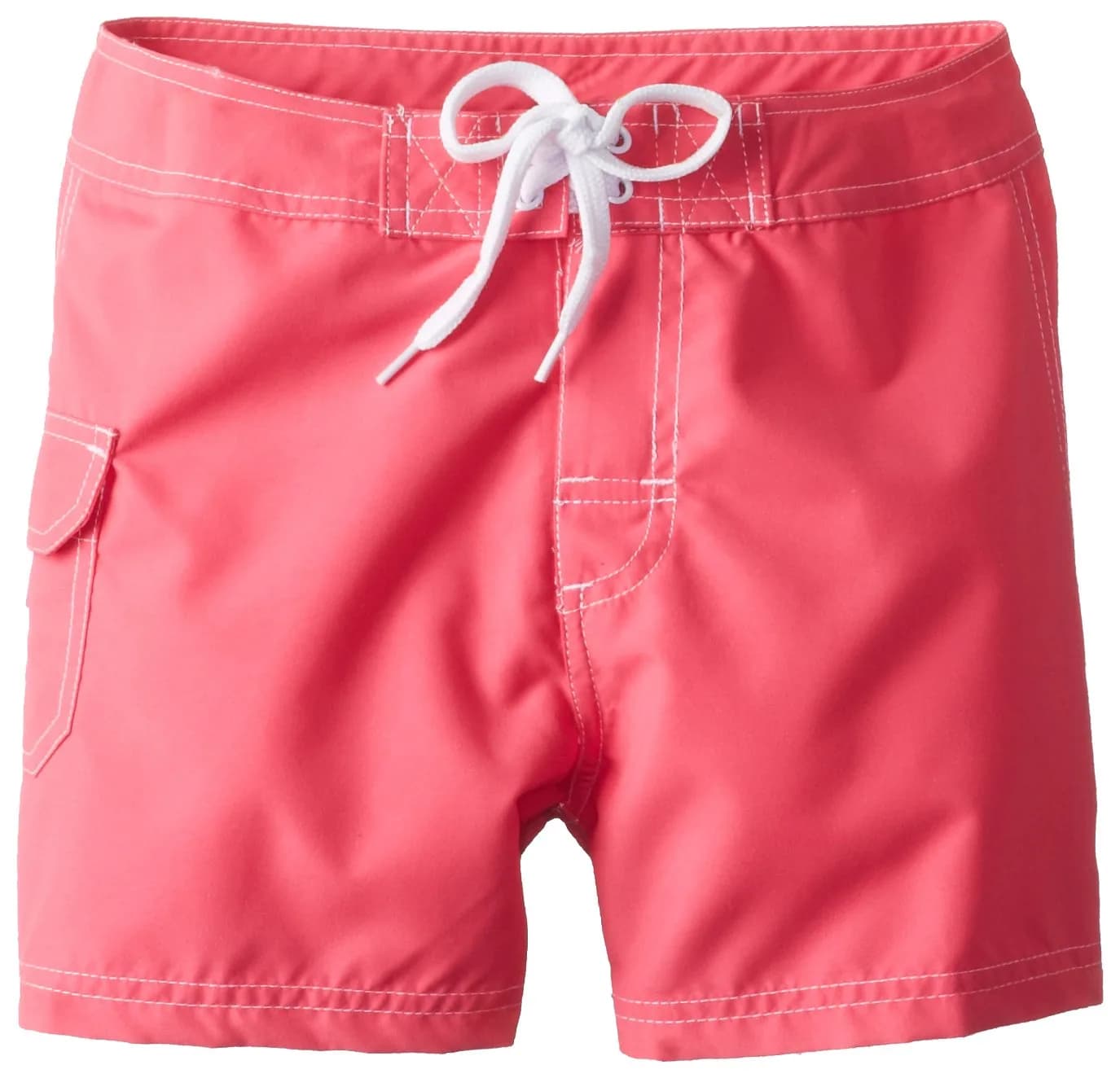 Kanu Surf Little Girls Sassy UPF 50+ Quick Dry Beach Coverup Boardshort, Sassy Pink Solid, Small (4) | UV Protection & Quick Dry — Sassy Pink Solid