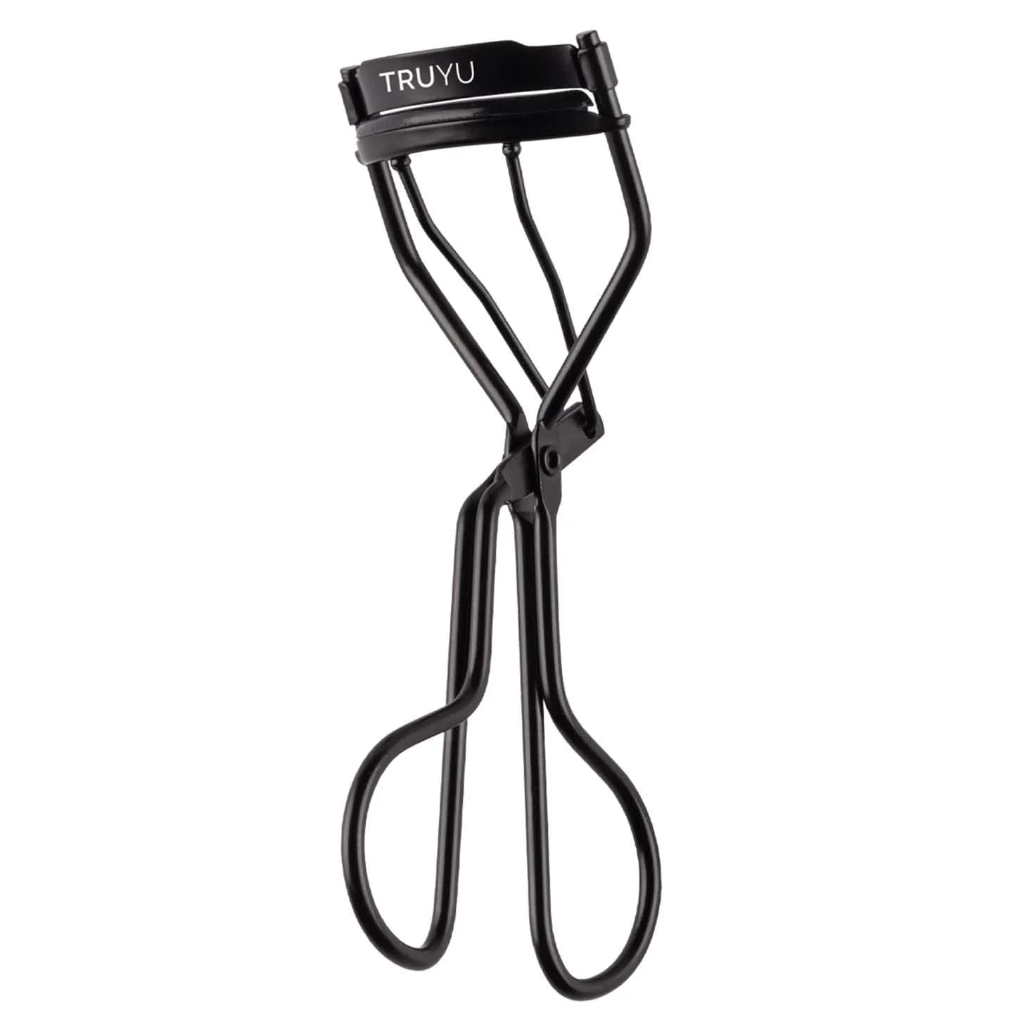 Truyu Black Eyelash Curler with 2 Silicone Replacement Pads | No Pinching, Longer Looking Lashes - main product image