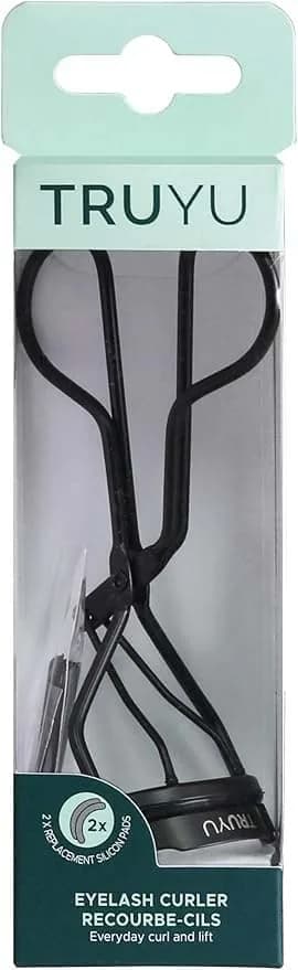 Truyu Black Eyelash Curler with 2 Silicone Replacement Pads | No Pinching, Longer Looking Lashes thumbnail 2
