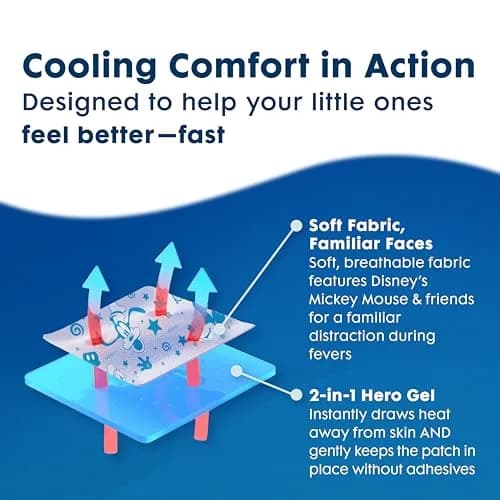 BeKoool Kids Cooling Gel Patches 4 Count | Fever Relief for Children thumbnail 4