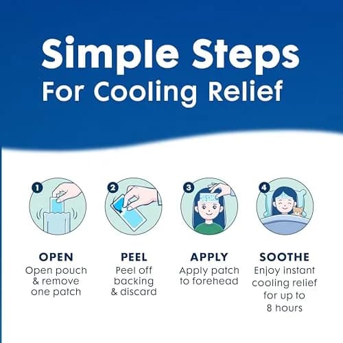 BeKoool Kids Cooling Gel Patches 4 Count | Fever Relief for Children thumbnail 5