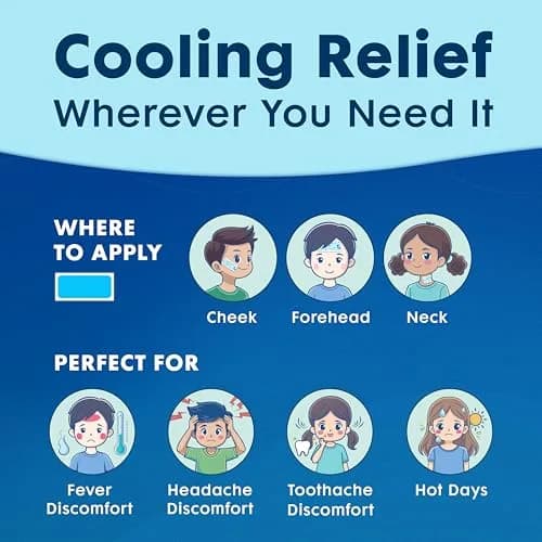 BeKoool Kids Cooling Gel Patches 4 Count | Fever Relief for Children thumbnail 6
