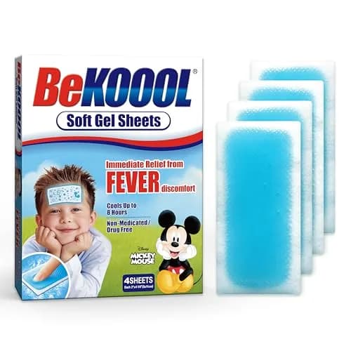 BeKoool Kids Cooling Gel Patches 4 Count | Fever Relief for Children thumbnail 1