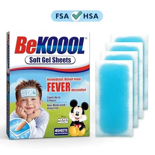BeKoool Kids Cooling Gel Patches 4 Count | Fever Relief for Children thumbnail 2