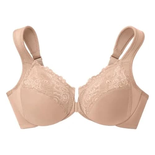 Glamorise Full Figure Plus Size Wonderwire Front-Closure Bra 34F | Support & Comfort for Curvy Women thumbnail 4